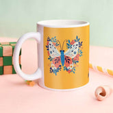 Indigifts Half-N-Half Butterfly Picture Printed Kids Coffee Mug